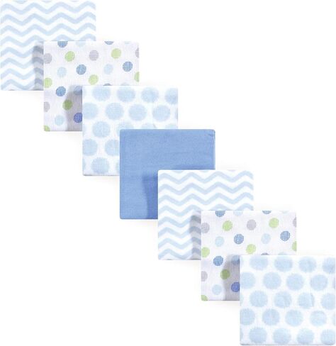 Luvable Friends Unisex Baby Cotton Flannel Receiving Blankets, Train 7-Pack, One Size (Pack of 2) in Saudi Arabia