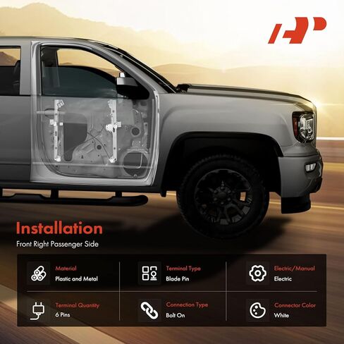 منظم نوافذ كهربائي أمامي يسار ممتاز مع محرك متوافق مع إنفينيتي QX56 2004-2010 نيسان أرمادا باثفايندر أرمادا تيتان جانب السائق in Kuwait