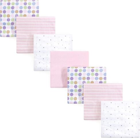 Luvable Friends Unisex Baby Cotton Flannel Receiving Blankets, Train 7-Pack, One Size (Pack of 2) in Saudi Arabia