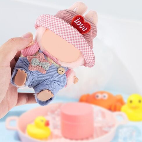 Clothes Suitable for Doll, Cute Toy Clothes Hat T-Shirts Overalls Stylish Outfit Accessories for 6.7in Doll in Saudi Arabia