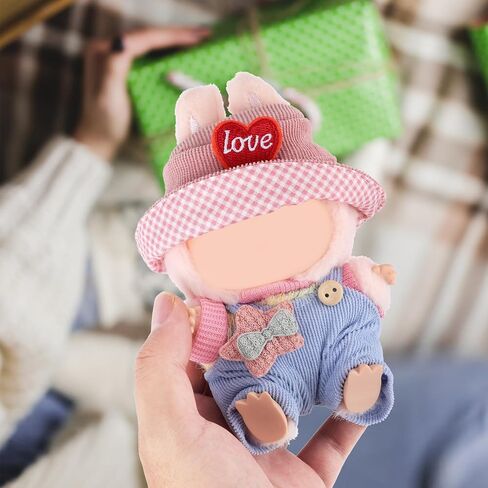 Clothes Suitable for Doll, Cute Toy Clothes Hat T-Shirts Overalls Stylish Outfit Accessories for 6.7in Doll in Saudi Arabia