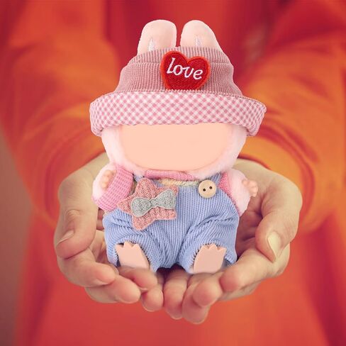 Clothes Suitable for Doll, Cute Toy Clothes Hat T-Shirts Overalls Stylish Outfit Accessories for 6.7in Doll in Saudi Arabia