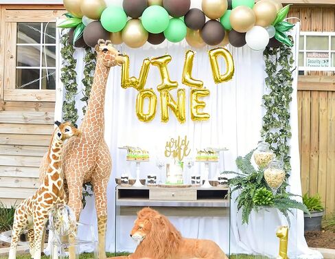 Myamped Wild One Cake Topper - Glitter Golden 1st Birthday Cake Counting Supplies ، مناسبة لمصالح استحمام الطفل ، وتكشف الجنس ، أو حفلة عيد الميلاد الأولى أو الدعائم in Kuwait