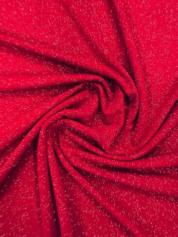 Sedona Designz Glitter ITY Fabric - 95% Polyester 5% Spandex | Sparkling Metallic Fabric for Crafting, Sewing, and DIY Projects | 58"/60" Width in Saudi Arabia