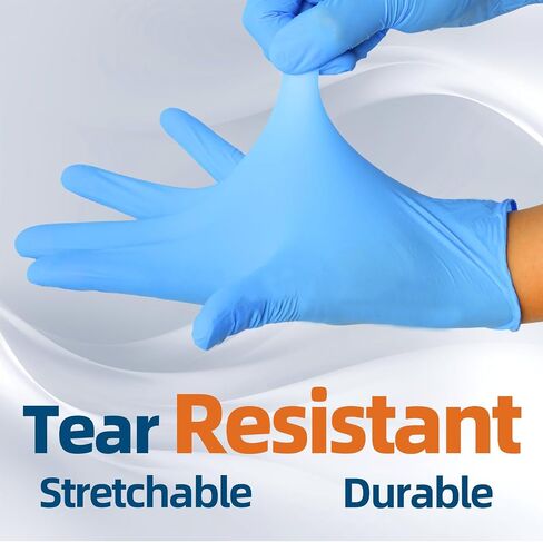 Nitrile Exam Gloves, 3.5-Mil Blue Gloves Disposable Latex-Free, Extra Soft Medical Gloves Medium 100 Pcs, Powder-Free for Medical, Cleaning, Cooking, Esthetician, Food-Safe Nitrile Gloves, M in Saudi Arabia