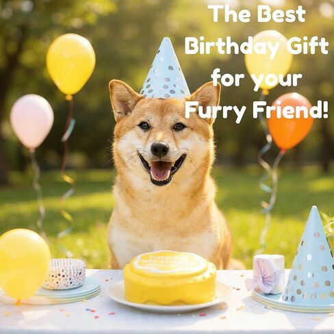 Dog Birthday Toy - Food Grade Material, Safe & Floatable - Delicious Strawberry Scent - Squeaky Teething & Grinding - Indoor/Outdoor Birthday Cake Dog Toy - Happy Birthday Dog Toy Decorations in Saudi Arabia