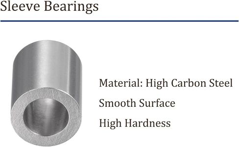 6pcs Sleeve Bearings - [ 3mm x 6mm x 6mm ] Oilless Bushings Precision Sleeve Bearing for Industrial Equipment Use | Chrome Steel in Saudi Arabia