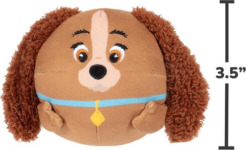 Disney Lady and The Tramp Squeaky Plush Dog Toy 2-Pack - Two 3.5-Inch Plush with Squeakers Inside in Saudi Arabia