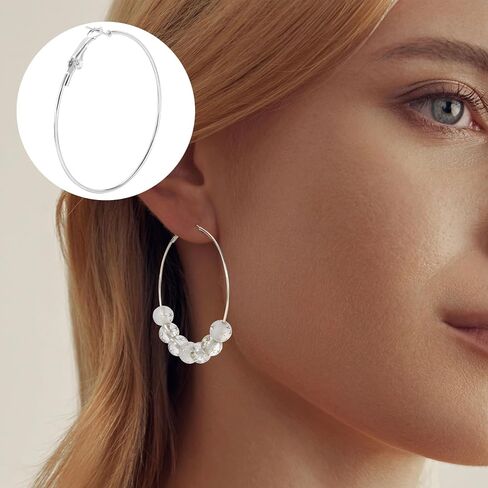 10pcs Earrings Hoop Findings for Women, Hypoallergenic Gold Plated Earrings Findings, Metal Cartilage Piercing Ball Ear Loop Set for DIY Crafts Jewelry Making- Gold & Silver in Saudi Arabia