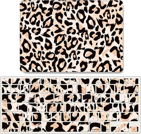 Ivy [Animal Pattern] Compudop Hard Shell Facts for MacBook Pro 13 inch مع Thunderbolt M1 M2 2016-2022 Models A2338 A2289 A2251 A2159 A1706 A1708 A1989 مع غطاء لوحة المفاتيح - CHEETAH in Kuwait