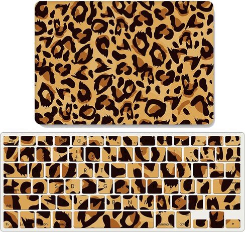 Ivy [Animal Pattern] Lampop Hand Shell for Macbook Air 15 مع M2 A2941 M3 A3114 مع غطاء لوحة المفاتيح - الفهد in Kuwait