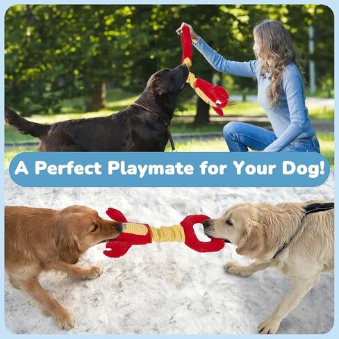 Squeaky Dog Puppy Toys, Stuffed Plush Animal to Keep Them Busy for Small Medium Large Dogs & Aggressive Chewers, Soft Indestructible Pet Chew Toys with Crinkle Paper, Best Tug of War Stuff for Puppies in Kuwait