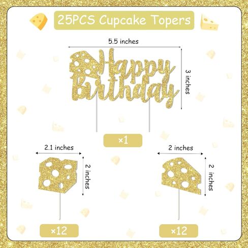 25 Pcs Holy Cannoli I’m One Birthday Cake & Cupcake Topper Set, Red Glitter Happy Birthday Cake Topper Decor, Italian Food Theme Cupcake Picks for 1st Birthday Party Supplies in Saudi Arabia