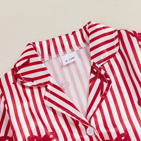 Baby Boy Girl Christmas Silk Pajamas Set Button Down Deer Santa Long Sleeve Shirts Tops and Pants Satin Pj Sets in Kuwait