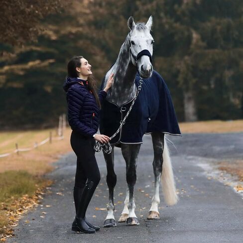 رسن حصان قابل للتعديل من HORZE Kiel مع بطانة من الصوف - كحلي داكن - حصان in Kuwait