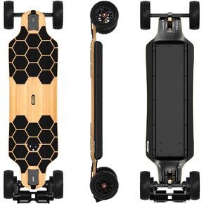 MEEPO Hurricane Bamboo All Terrain Electric Skateboard with 10 Layers Maple, 3500W Dual Motors, 21 Miles Range, 29 Mph Top Speed, Easy to Use on Variety of Terrains, Designed for Adults