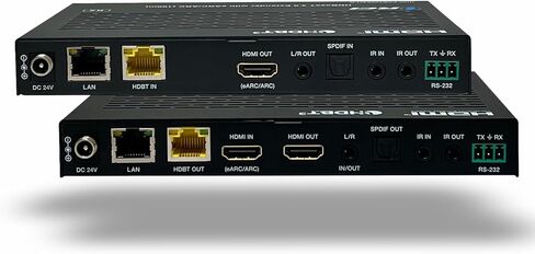 موسع OREI 8K KVM eARC HDMI Balun HDBaseT 3.0 UltraHD 4K @ 120 هرتز 4:4:4 عبر كابل CAT6/7 فردي مع USB، VRR، LAN، Dolby Vision، CEC، ARC ودعم IR، RS-232 حتى 330 قدم مخرج صوت - إثبات المفهوم in Saudi Arabia