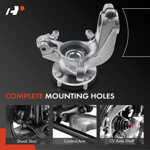 A-Premium Front Steering Knuckle & Wheel Bearing Hub Assembly Compatible with Ford Focus 2000 2001 2002 2003 2004, with 4-Wheel ABS, w/4-Lug, Right Passenger Side, Replace # 2M5Z3K185AB in Saudi Arabia