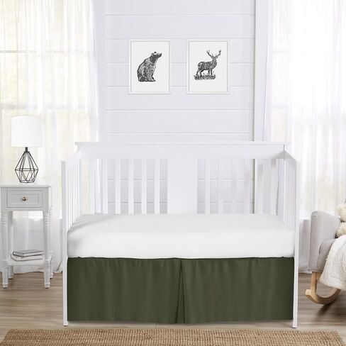 Blush Pink Baby Girl Pleated Crib Bed Skirt Dust Ruffle for Bedding Collections by Sweet Jojo Designs in Saudi Arabia