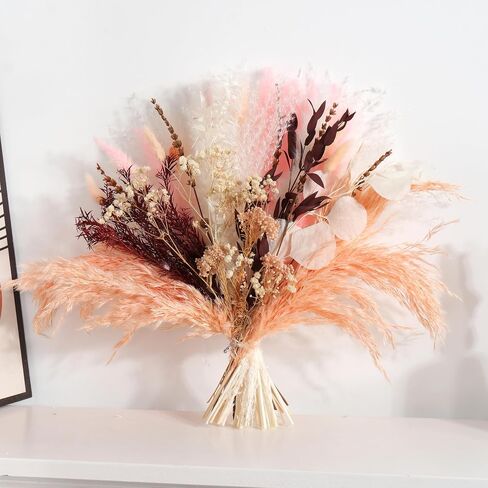 Pampas Grass Bouquet , Dried Flower Bouquet,Blue Dried Flowers, Blue Pampas Grass Decor, Blue Flowers Boho Decor Bouquet for Blue Bathroom Decor Home Decor in Saudi Arabia