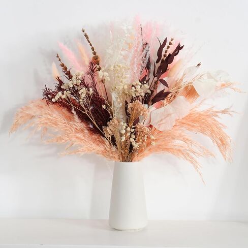 Pampas Grass Bouquet , Dried Flower Bouquet,Blue Dried Flowers, Blue Pampas Grass Decor, Blue Flowers Boho Decor Bouquet for Blue Bathroom Decor Home Decor in Saudi Arabia