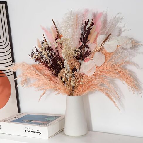 Pampas Grass Bouquet , Dried Flower Bouquet,Blue Dried Flowers, Blue Pampas Grass Decor, Blue Flowers Boho Decor Bouquet for Blue Bathroom Decor Home Decor in Saudi Arabia