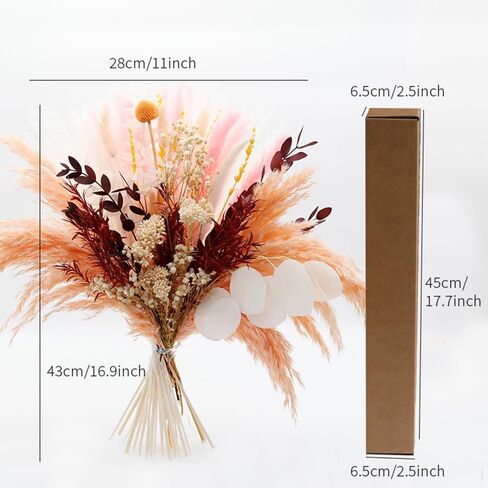 Pampas Grass Bouquet , Dried Flower Bouquet,Blue Dried Flowers, Blue Pampas Grass Decor, Blue Flowers Boho Decor Bouquet for Blue Bathroom Decor Home Decor in Saudi Arabia