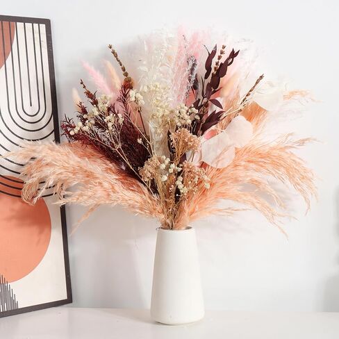 Pampas Grass Bouquet , Dried Flower Bouquet,Blue Dried Flowers, Blue Pampas Grass Decor, Blue Flowers Boho Decor Bouquet for Blue Bathroom Decor Home Decor in Saudi Arabia