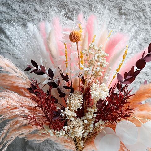 Pampas Grass Bouquet , Dried Flower Bouquet,Blue Dried Flowers, Blue Pampas Grass Decor, Blue Flowers Boho Decor Bouquet for Blue Bathroom Decor Home Decor in Saudi Arabia