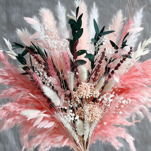 Pampas Grass Bouquet , Dried Flower Bouquet,Blue Dried Flowers, Blue Pampas Grass Decor, Blue Flowers Boho Decor Bouquet for Blue Bathroom Decor Home Decor in Saudi Arabia