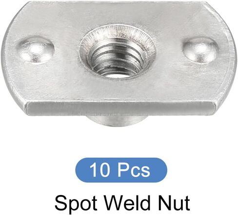 Spot Weld Nuts (M6) 25Pcs, Carbon Steel Double Tab Fastener Nut - for Building Industrial in Saudi Arabia