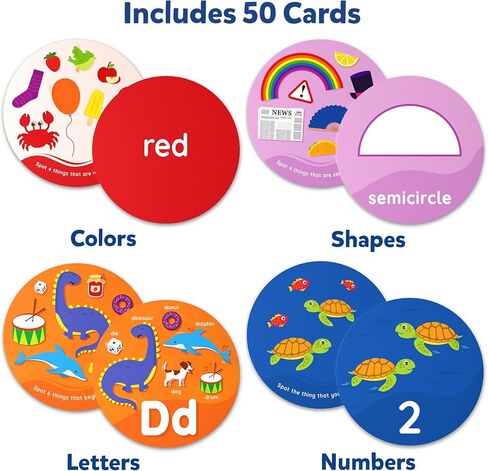 Skillmatics Card Game for Toddlers - Jump & Learn Letters, Numbers, Shapes & Colors, Preschool Learning, Travel Toys, Gifts for Kids Ages 2, 3, 4, 5 in Kuwait