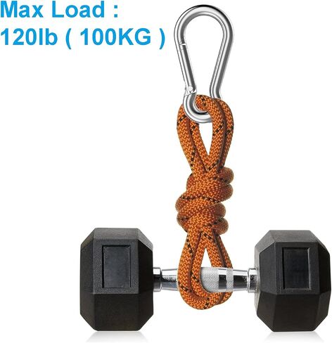 2 PCS 304 Stainless Steel Carabiner Clip Spring Snap Hook M8 3.14inch Hook Heavy Duty Carabiner Clips for Keychain Outdoor, Climbing, Camping, Hiking, Traveling in Saudi Arabia