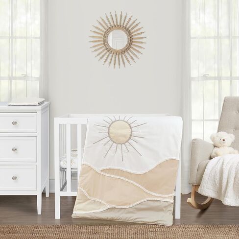 Sweet Jojo Designs Rust Orange Boho Arrow Boy Girl Baby Mini Crib Bedding Set Infant Nursery Room Newborn Blanket Portable Pack n Play Sheets Modern Bohemian Gender Neutral Shabby Chic Arrows 3pc in Saudi Arabia