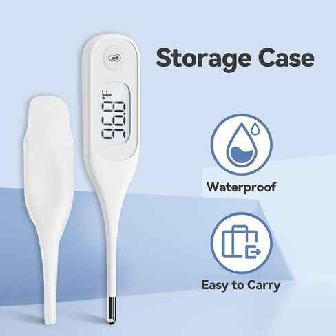 Berrcom Digital Thermometer for Adults, Oral and Underarm Thermometer for Baby and Kids Medical Thermometer with Fever Alarm Rectal Thermometer with Soft Tips in Saudi Arabia