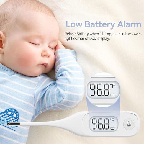 Berrcom Digital Thermometer for Adults, Oral and Underarm Thermometer for Baby and Kids Medical Thermometer with Fever Alarm Rectal Thermometer with Soft Tips in Saudi Arabia