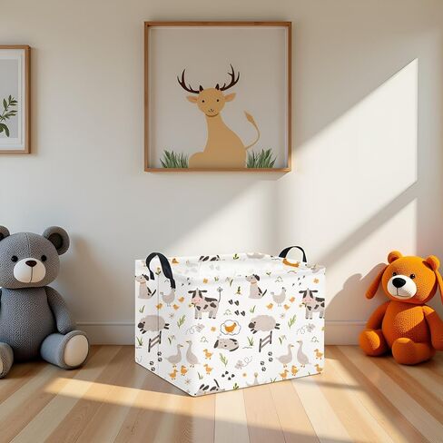 Rectangular Kids Storage Basket Gift Basket Baby Storage Basket Cute Kids Toy Storage Bin Organizer Shelf Book Basket Room Decor(Dogs) in Saudi Arabia