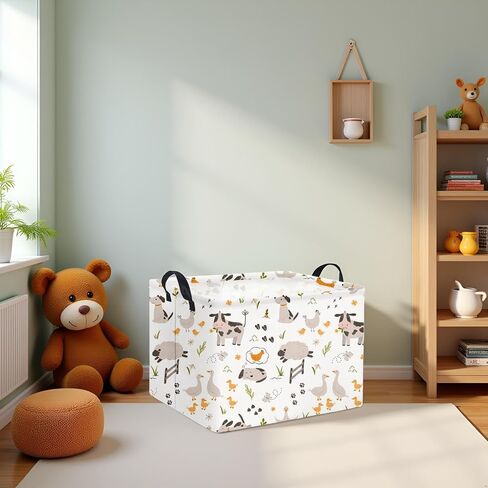 Rectangular Kids Storage Basket Gift Basket Baby Storage Basket Cute Kids Toy Storage Bin Organizer Shelf Book Basket Room Decor(Dogs) in Saudi Arabia