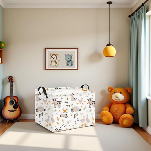 Rectangular Kids Storage Basket Gift Basket Baby Storage Basket Cute Kids Toy Storage Bin Organizer Shelf Book Basket Room Decor(Dogs) in Saudi Arabia
