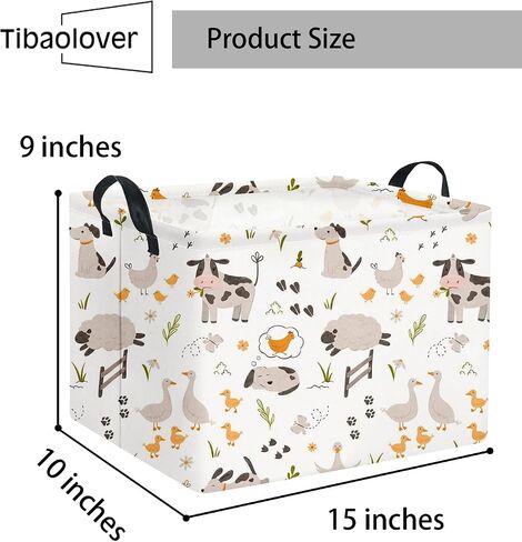 Rectangular Kids Storage Basket Gift Basket Baby Storage Basket Cute Kids Toy Storage Bin Organizer Shelf Book Basket Room Decor(Dogs) in Saudi Arabia