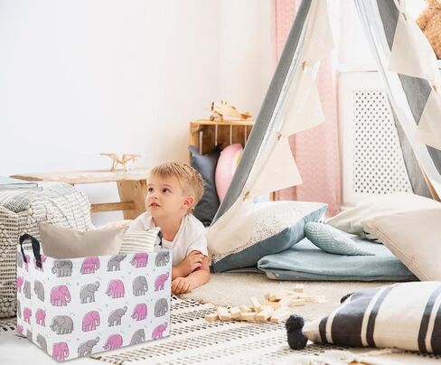 Rectangular Kids Storage Basket Gift Basket Baby Storage Basket Cute Kids Toy Storage Bin Organizer Shelf Book Basket Room Decor(Dogs) in Saudi Arabia