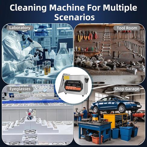 Ultrasonic Cleaner 3L with Heater and Timer, Ultrasonic Cleaning Machine with 40kHz SUS 304 Stainless Steel, Sonic Cavitation Machine with Digital Control for Professional Jewelry Watch Glasses in Saudi Arabia
