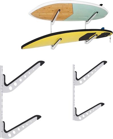 5 Board Surf Rack Wall Mount for Surfboard, Wakeboard, Snowboard Storage Adjustable Wall Hangers Boards Display in Saudi Arabia