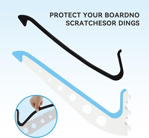 5 Board Surf Rack Wall Mount for Surfboard, Wakeboard, Snowboard Storage Adjustable Wall Hangers Boards Display in Saudi Arabia