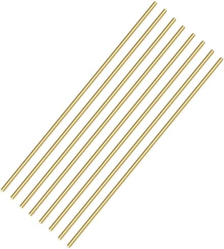 2PCS 9.5mm Solid Round Brass Rod Lathe Bar Stock Kit for DIY Craft Tool, 3/8 inch in Diameter 12 inch in Length in Kuwait