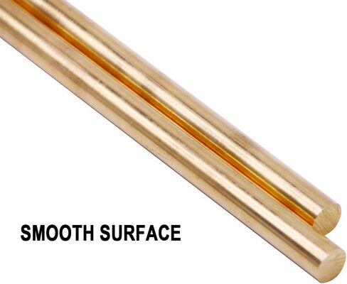 2PCS 9.5mm Solid Round Brass Rod Lathe Bar Stock Kit for DIY Craft Tool, 3/8 inch in Diameter 12 inch in Length in Kuwait