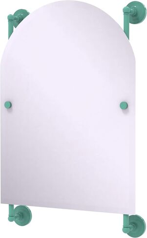 Allied Brass PR-27-94-MBL Prestige Regal Collection Arched Top Frameless Rail Mounted Mirror, Mediterranean Blue in Saudi Arabia