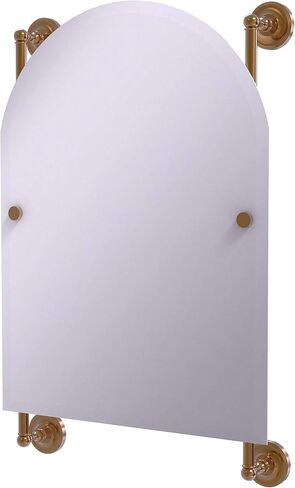 Allied Brass PR-27-94-MBL Prestige Regal Collection Arched Top Frameless Rail Mounted Mirror, Mediterranean Blue in Saudi Arabia