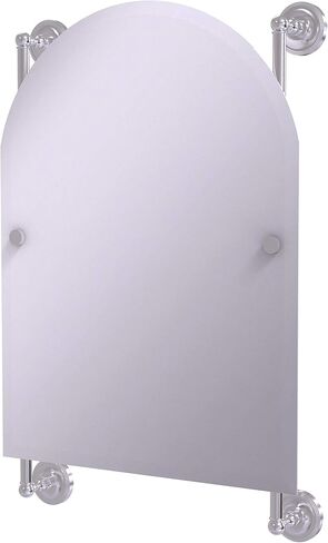 Allied Brass PR-27-94-MBL Prestige Regal Collection Arched Top Frameless Rail Mounted Mirror, Mediterranean Blue in Saudi Arabia