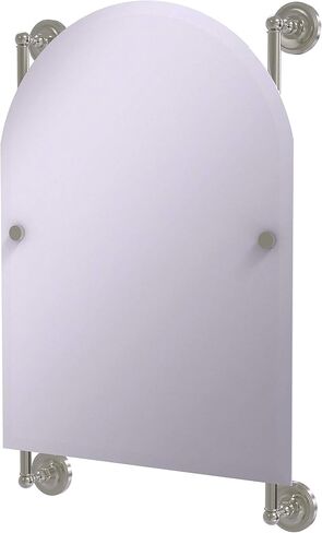Allied Brass PR-27-94-MBL Prestige Regal Collection Arched Top Frameless Rail Mounted Mirror, Mediterranean Blue in Saudi Arabia
